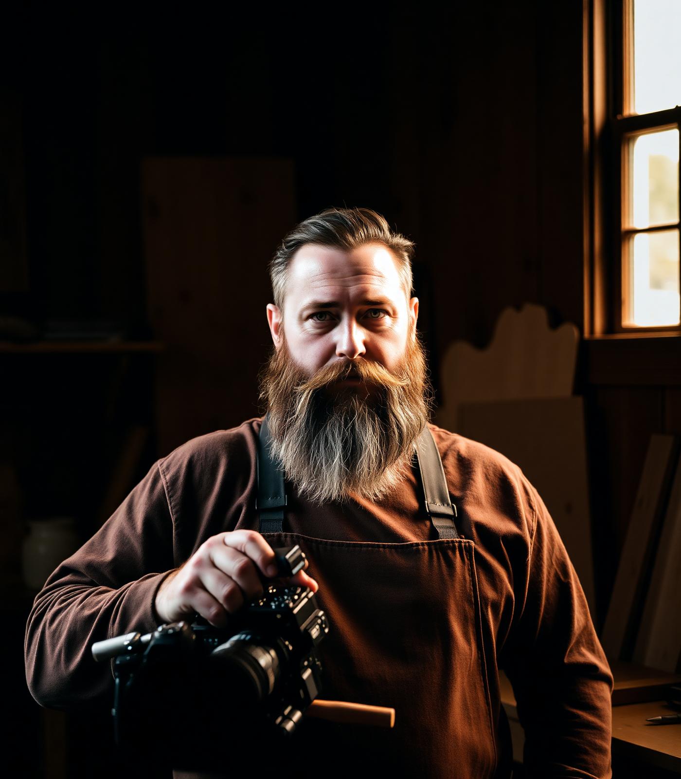 Portrait of KC Davis in the studio